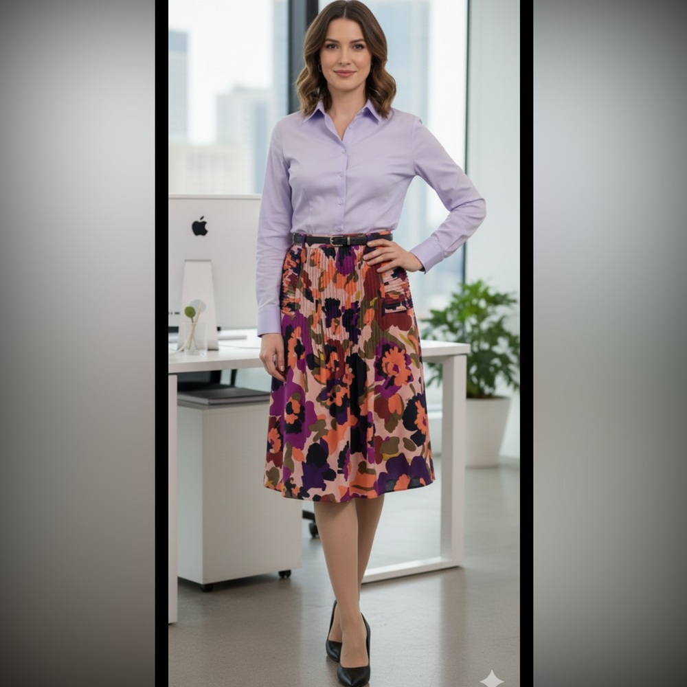 Trina Turk Diamond MacArthur Park Floral Skirt Silk Mini 10 Summer Chic Preppy